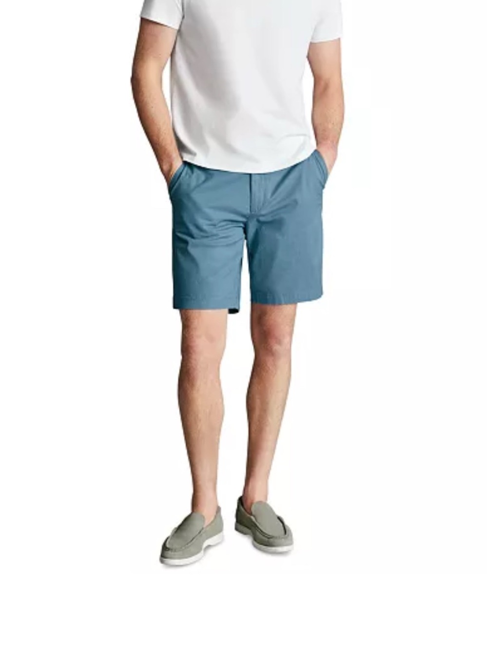 NWT Charles Tyrwhitt Men’s ocean blue size 32 Flat Front Shorts